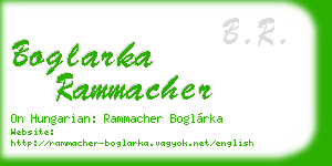 boglarka rammacher business card