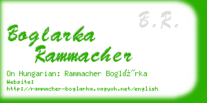 boglarka rammacher business card